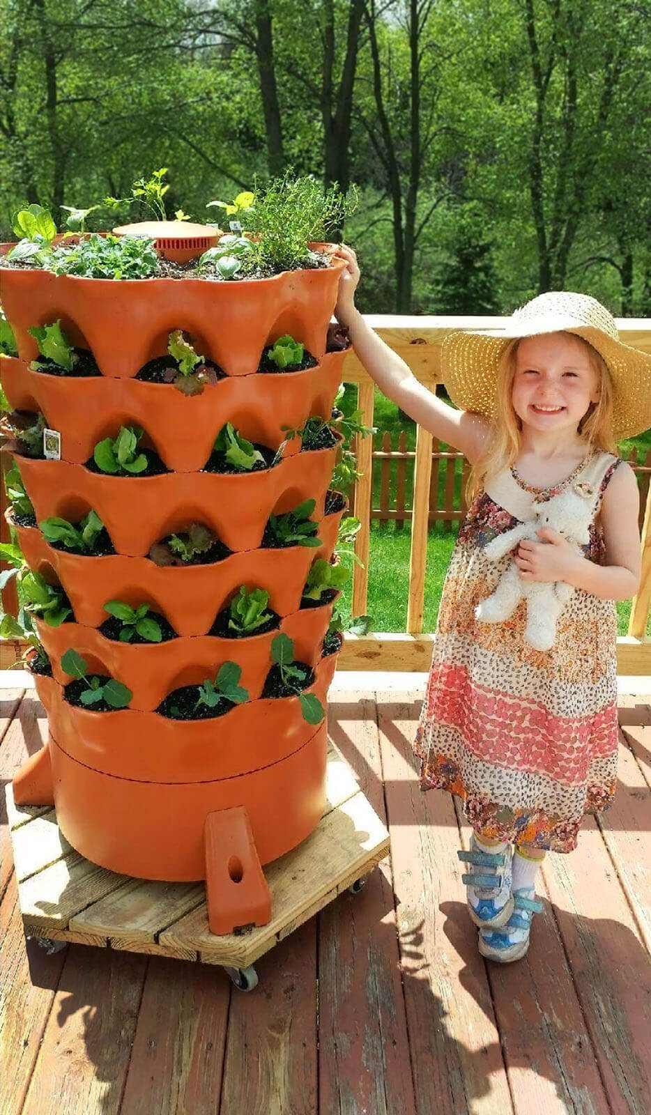 Garden Tower 2™, 50 - Plant Composting Vertical Garden Planter - Elm Dirt -