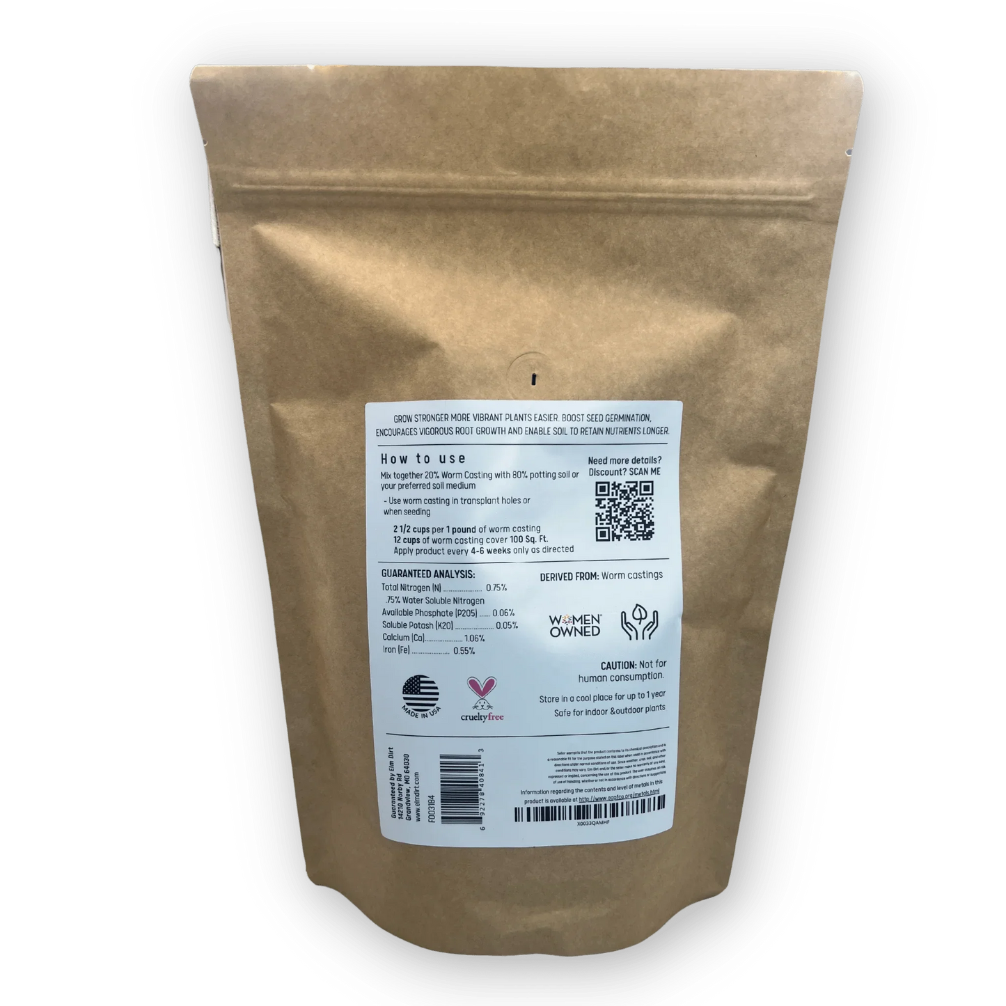 Worm Castings - Elm Dirt -