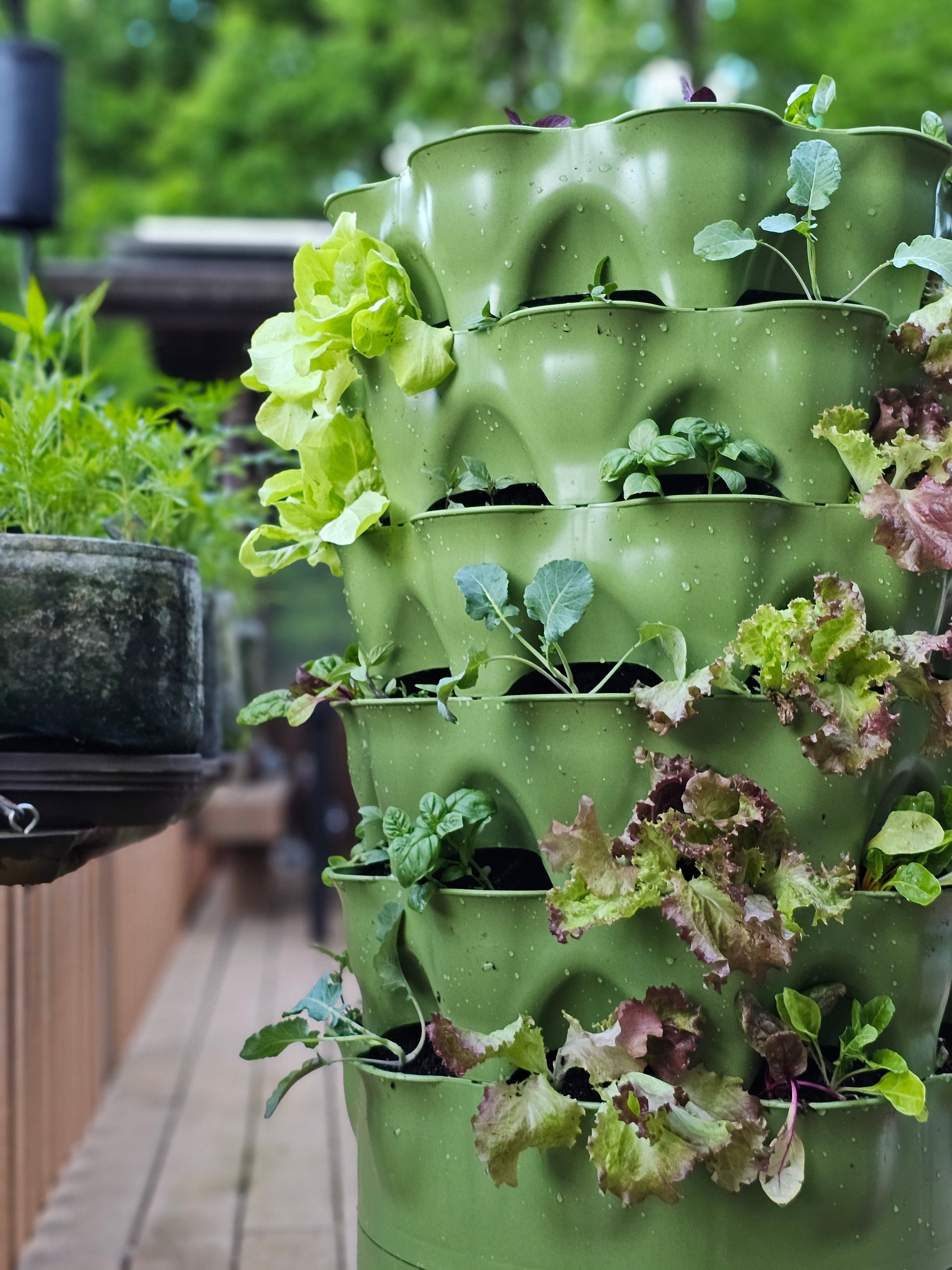 hydroponic garden planter Garden Tower 2™, 50-Plant Composting Vertical Garden Planter – Elm Dirt