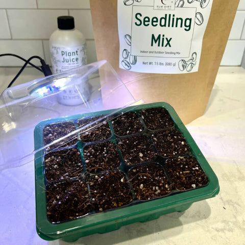 Seed Starting Tray with Plant Juice and Seedling Mix