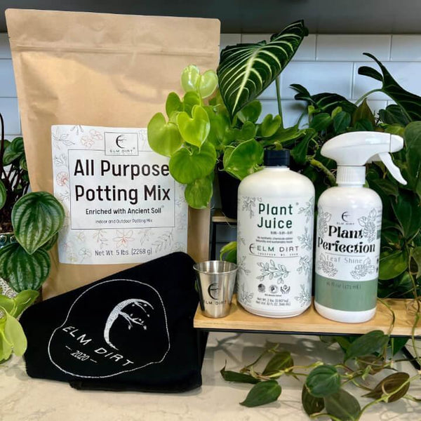 Elm Dirt Complete Indoor Plant Care Kit: Soil, Nutrition, & Tools