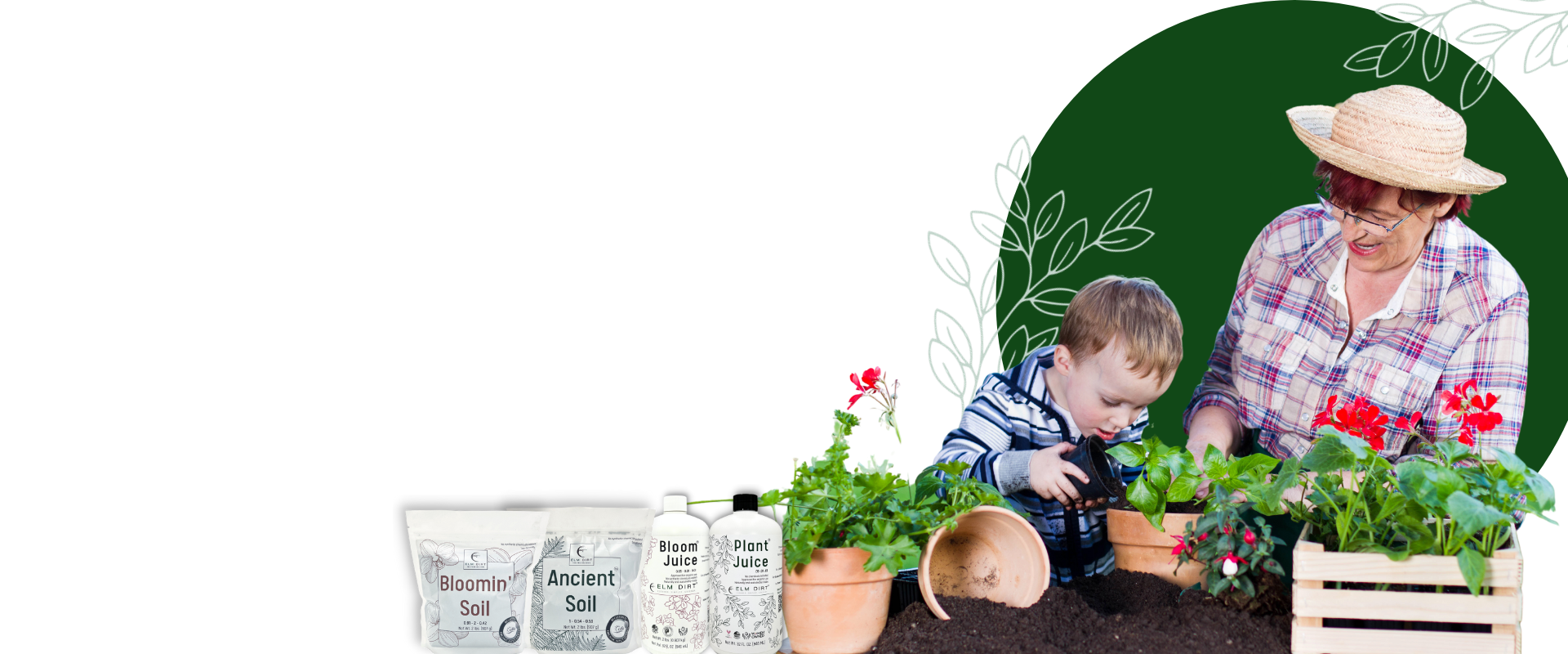 Generations gardening together naturally to grow healthier plants and food
