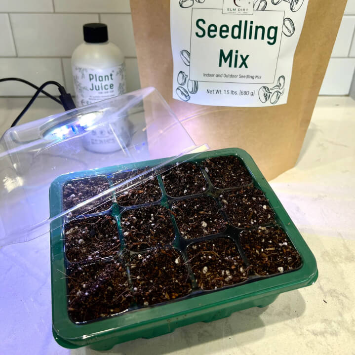 Seed Starting Tray with Plant Juice and Seedling Mix - Elm Dirt - 